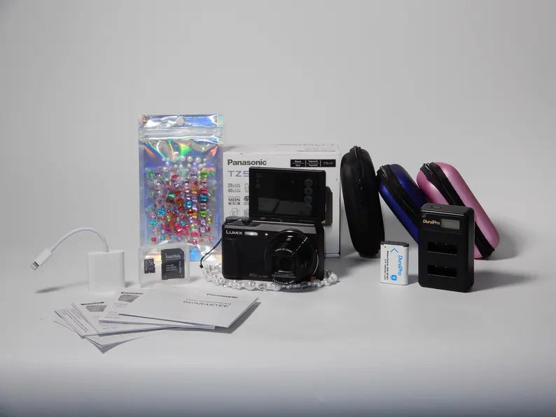 Panasonic Lumix TX55: Y2K Selfie Camera with 32GB SD Card & Charm
